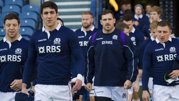 Scotland at their final training session