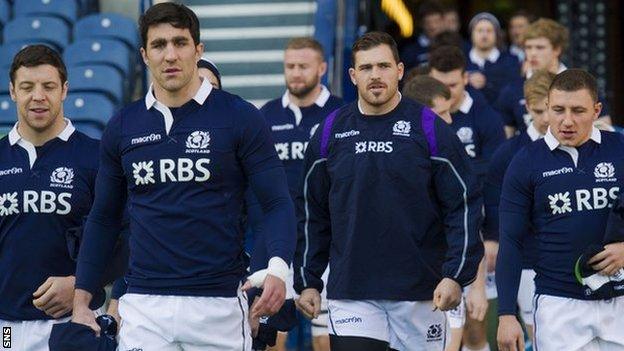 Scotland at their final training session