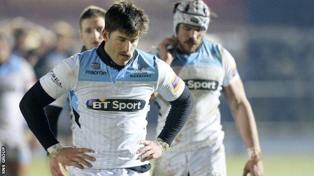 Glasgow lost 23-8 to Dragons at Scotstoun