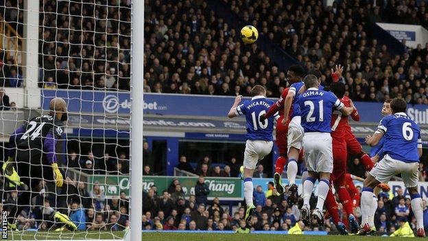 Daniel Sturridge equalises in the 89th minute against Everton