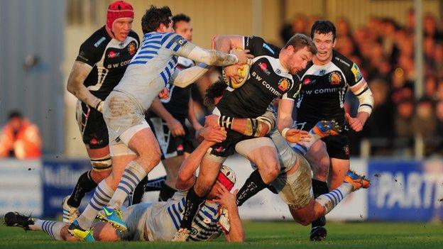 Exeter v Saracens at Sandy Park