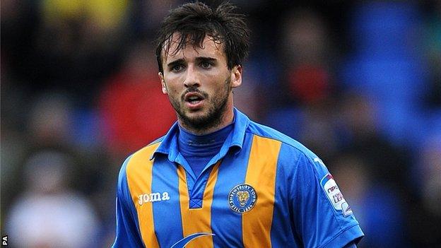 Shrewsbury Town midfielder Aaron Wildig