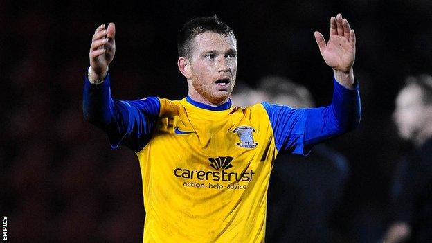 Preston striker Joe Garner