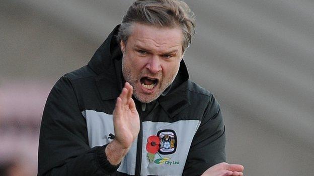 Coventry City manager Steven Pressley