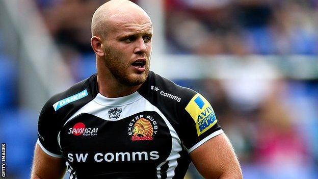 Jack Yeandle in action for the Exeter Chiefs.