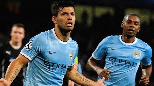 Sergio Aguero scores for Manchester City