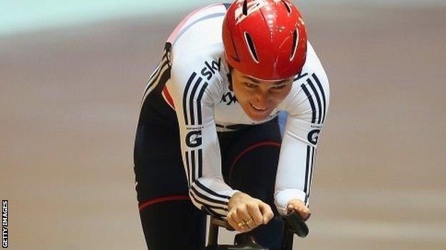 Dame Sarah Storey in training