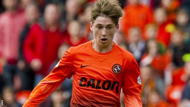 Dundee United midfielder Ryan Gauld