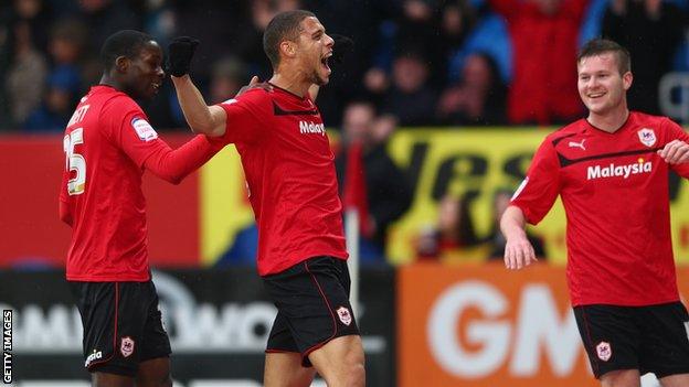 Rudy Gestede celebrates