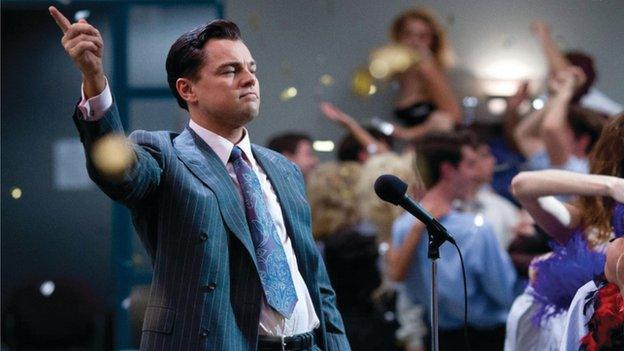 Leonardo DiCaprio in Martin Scorsese's The Wolf of Wall Street