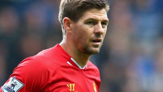 Liverpool midfielder Steven Gerrard