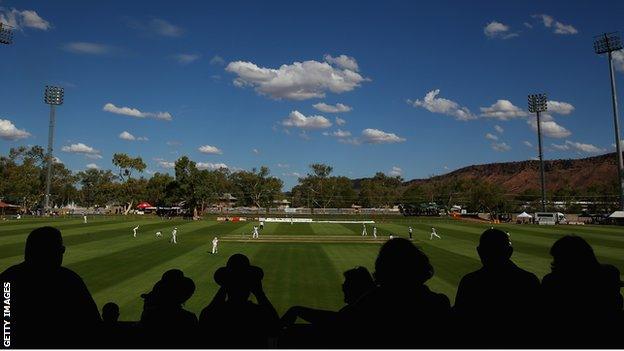 Day one of the tour match between the Chairman's XI and England at Traeger Park on November 29, 2013 in Alice Springs, Australia.