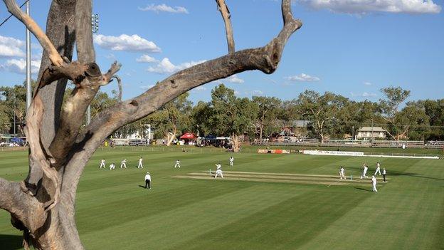 Day one of the tour match between the Chairman's XI and England at Traeger Park on November 29, 2013 in Alice Springs, Australia.