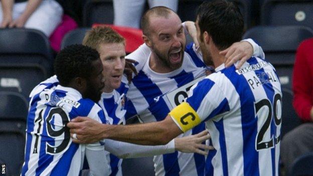 Kilmarnock players celebrating