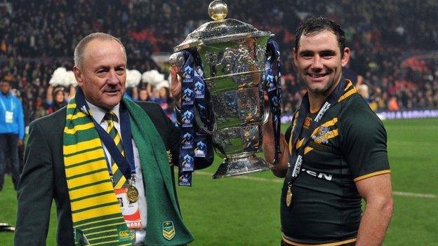 Australia coach Tim Sheens and captain Cameron Smith