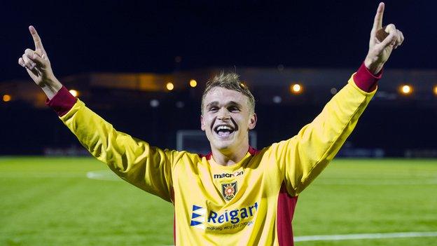 Albion Rovers scorer Gary Phillips