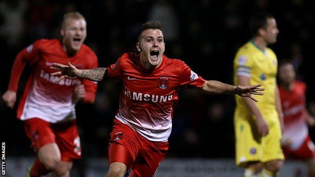 Leyton Orient's Dean Cox celebrates against Sheffield United