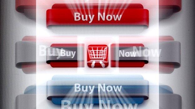 Graphic image of a web button saying: Buy Now