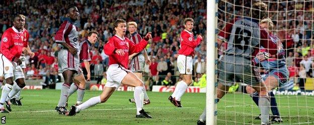 Ole Gunnar Solskjaer scores