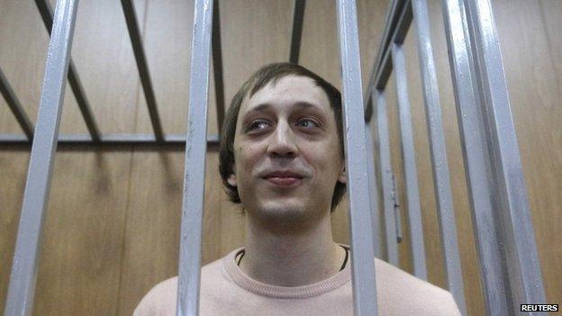 Pavel Dmitrichenko in court in Moscow, 3 December