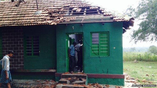 Burnt forest dept building