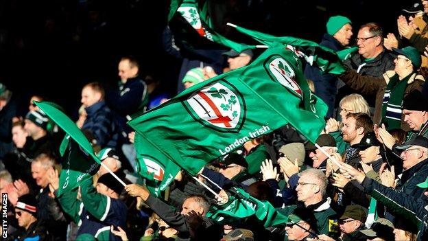 London Irish fans