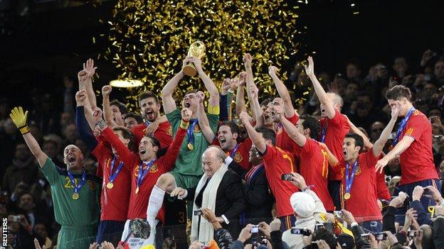 Spain 2010 World Cup winning national football team