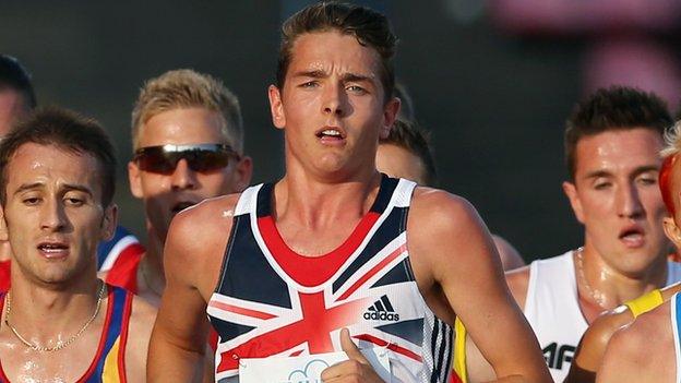 Great Britain's Tom Farrell leads the 2013 European Under-23 5000m