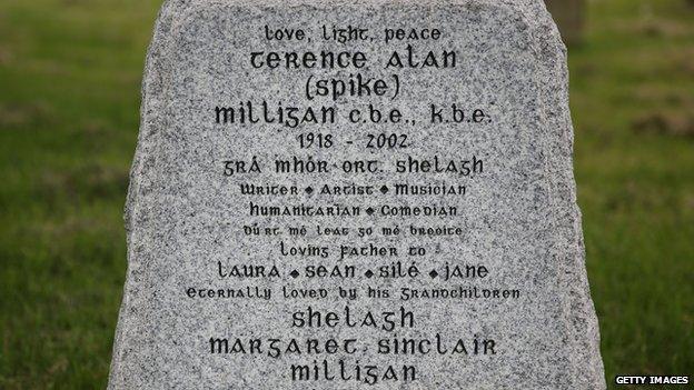 Spike Milligan's gravestone