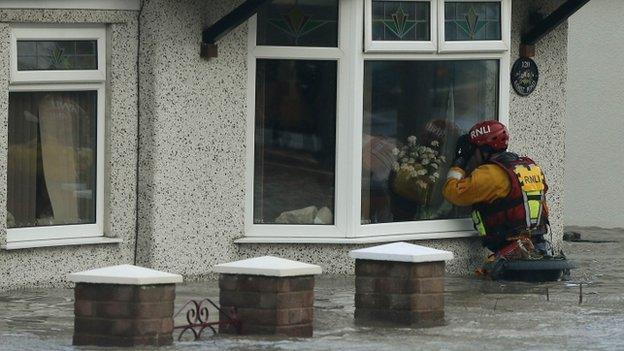 Emergency rescue worker in Rhyl