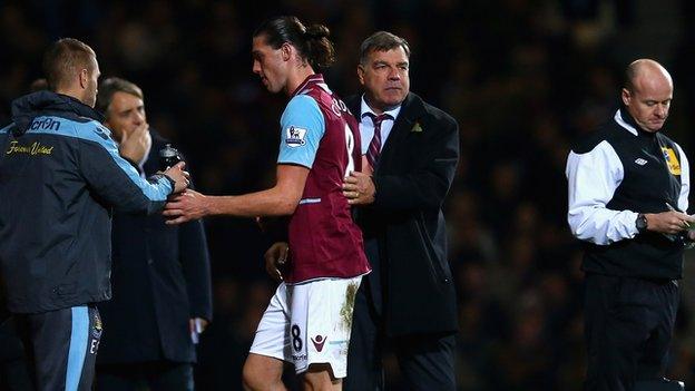 Andy Carroll and Sam Allardyce