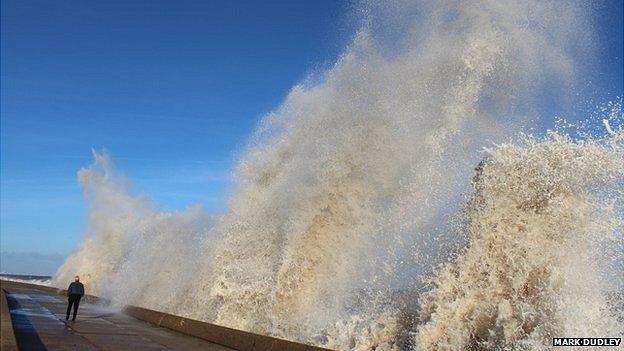 Tidal surge in Lowestoft