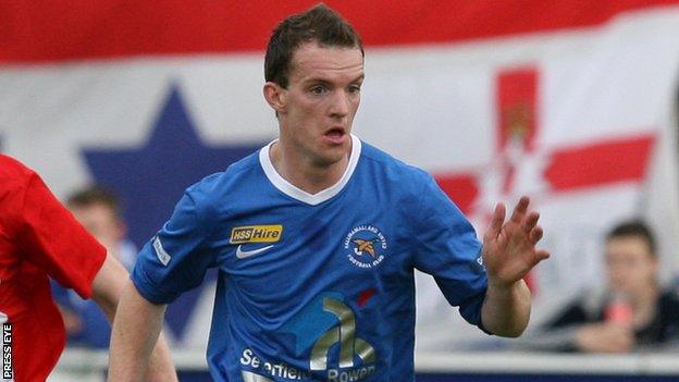 David Kee scored Ballinamallard's goal at Ferney Park