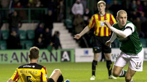 Hibernian's James Collins v Partick Thistle