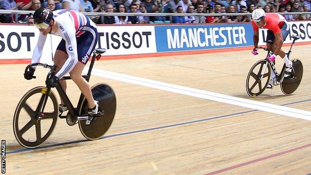 Matt Crampon clinches keirin gold in Mexico