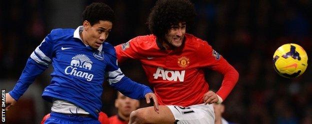 Marouane Fellaini (r) joined Manchester United for £27.5m on deadline day in September