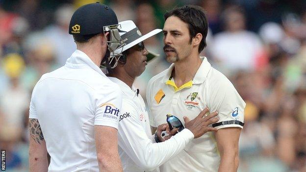 Ben Stokes and Mitchell Johnson