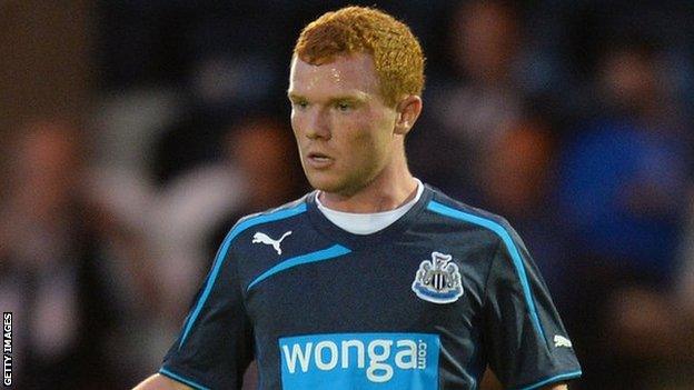 Newcastle United striker Adam Campbell