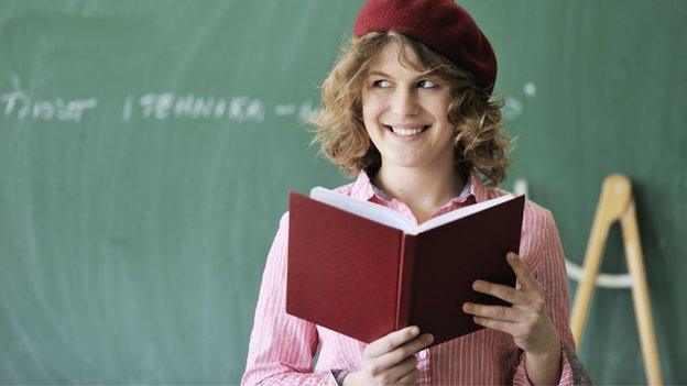 French woman reading