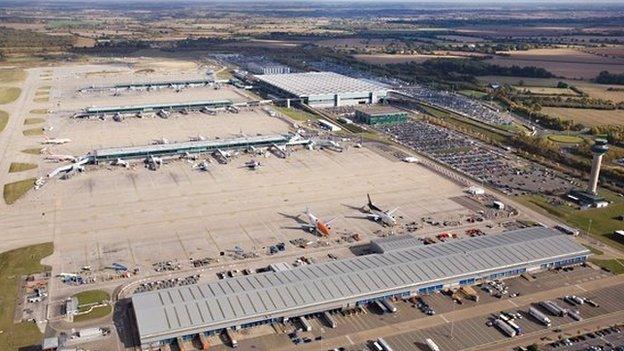 Aerial view of Stansted Airport, Essex