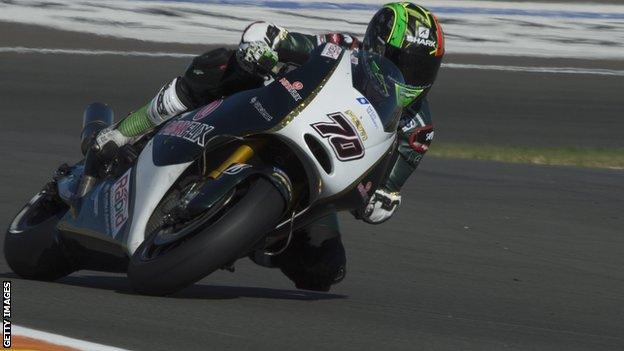 Michael Laverty at MotoGP testing in Valencia