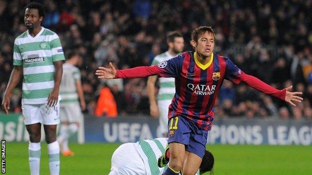 Neymar celebrates