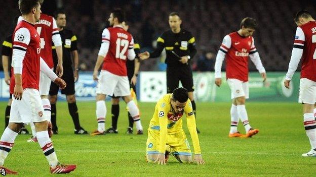 Napoli players upset after being knocked out