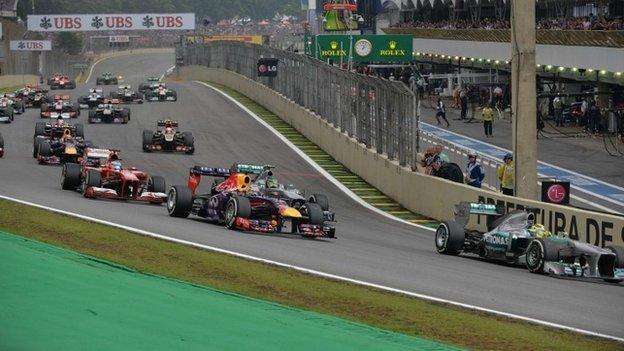 Start of the Brazilian Grand Prix