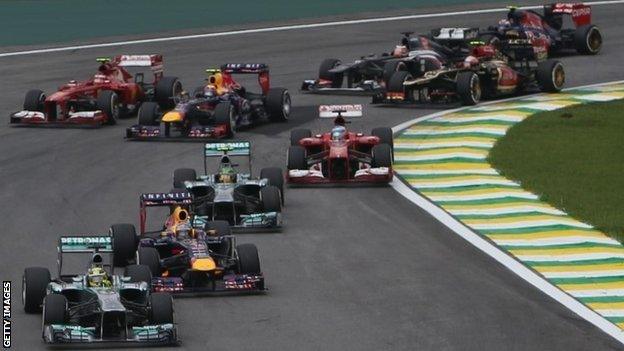 Start of the Brazilian Grand Prix