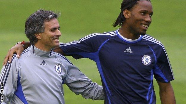 Jose Mourinho and Didier Drogba