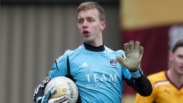 Dundee goalkeeper Dan Twardzik