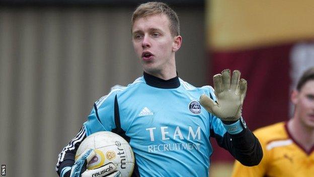 Dundee goalkeeper Dan Twardzik