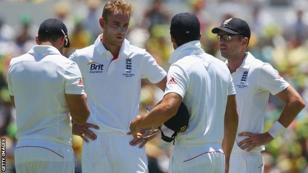 Tim Bresnan, Stuart Broad and James Anderson