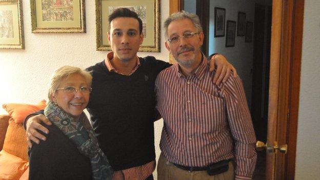 Alberto with his parents